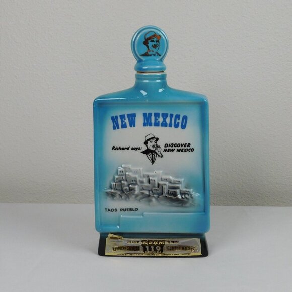 Jim Beam New Mexico Carlsbad Cavern Shiprock Bourbon Whiskey Decanter Vintage - Picture 1 of 11